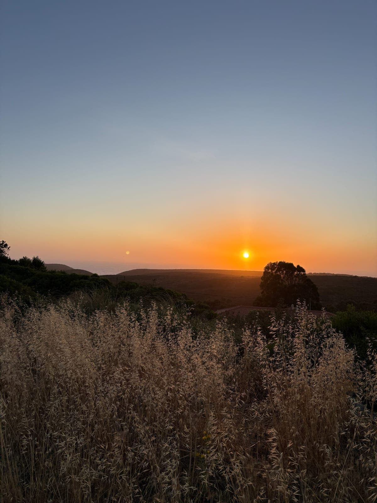 Zonsondergang tijdens de retraite